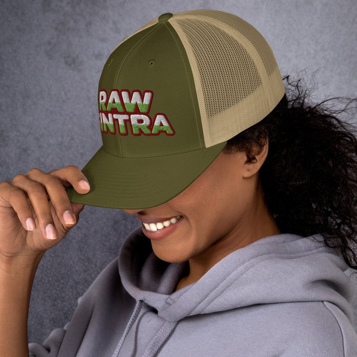 Raw Sintra Trucker Cap (Green-Sand) - Raw Sintra