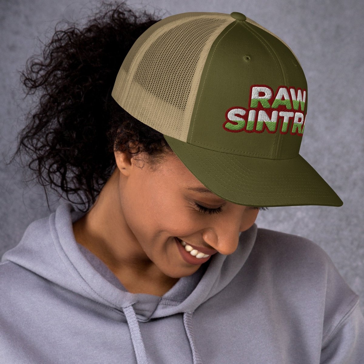 Raw Sintra Trucker Cap (Green-Sand) - Raw Sintra