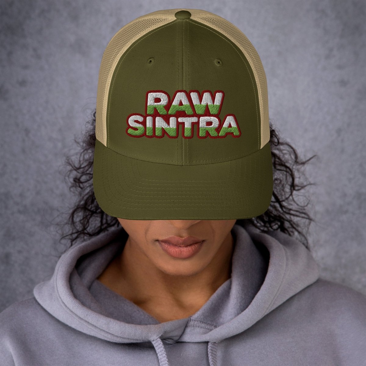 Raw Sintra Trucker Cap (Green-Sand) - Raw Sintra