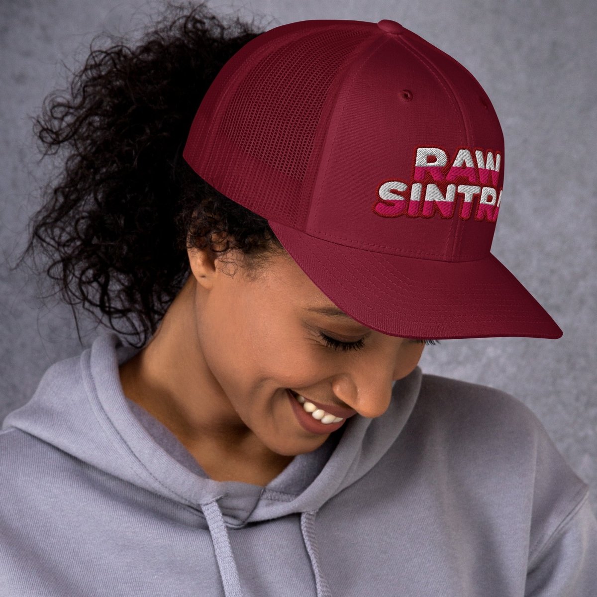 Raw Sintra Trucker Cap (Merlot-Pink) - Raw Sintra