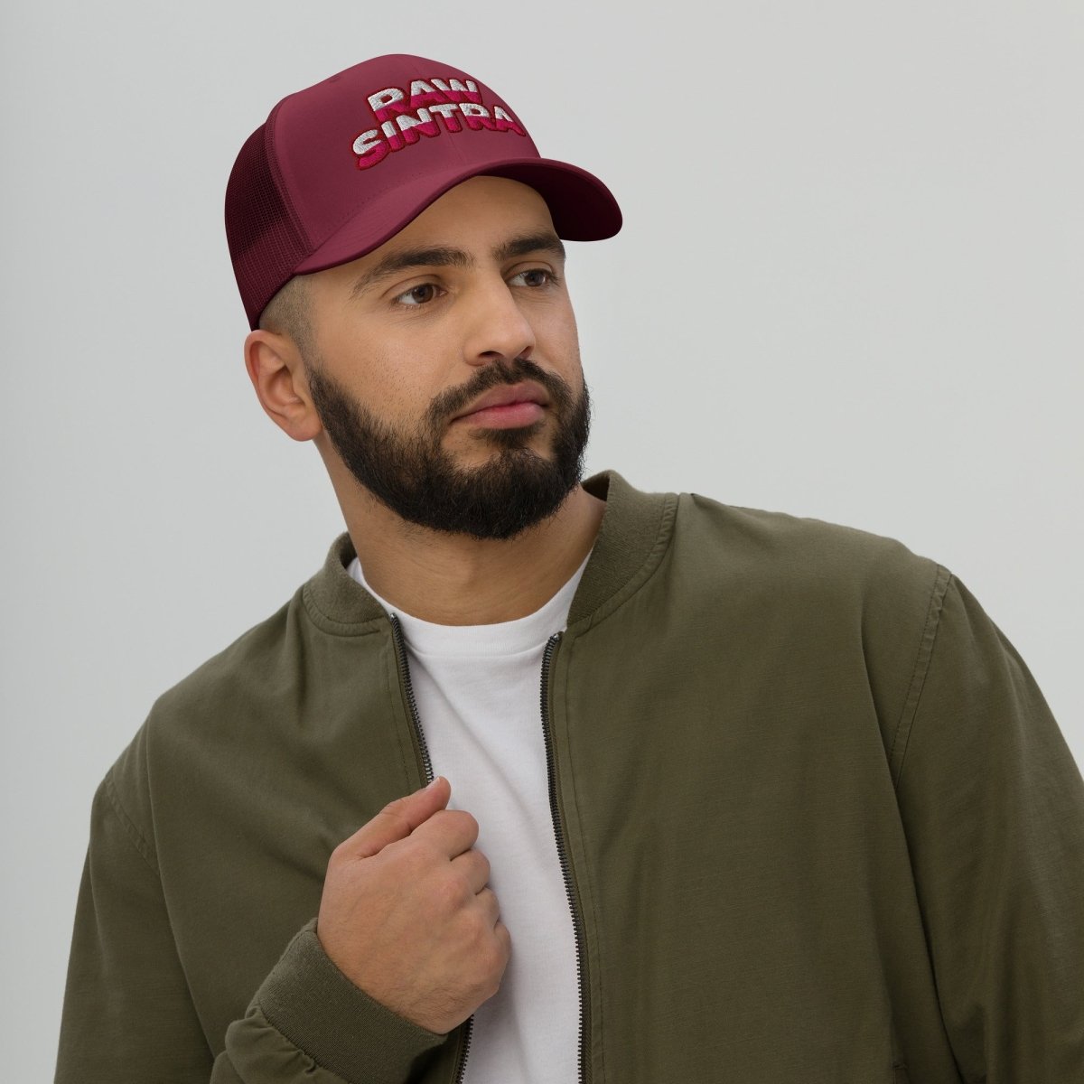 Raw Sintra Trucker Cap (Merlot-Pink) - Raw Sintra