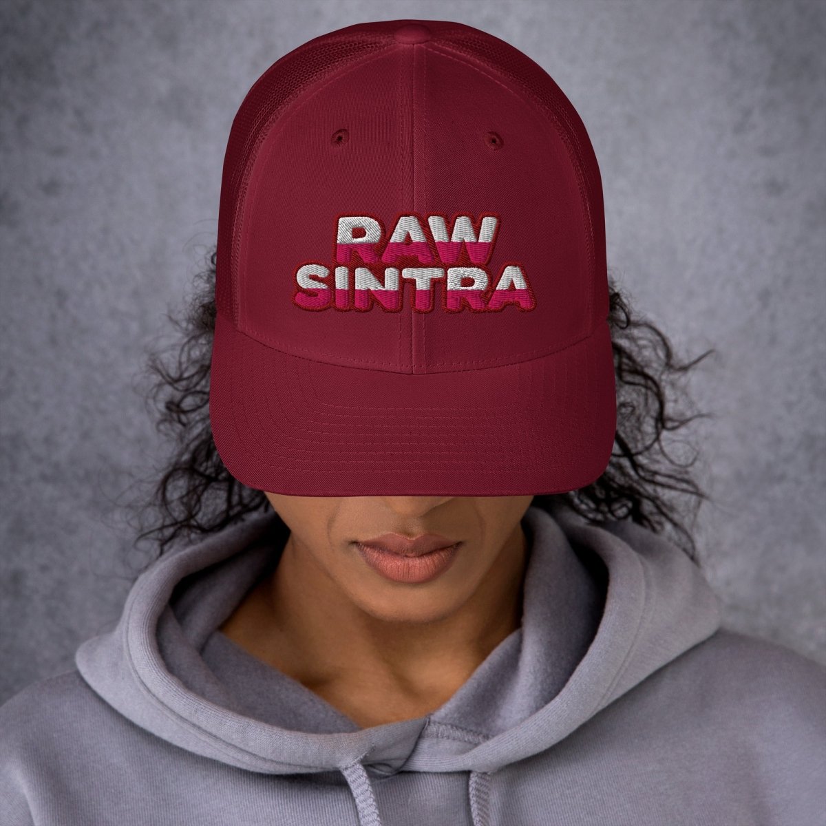Raw Sintra Trucker Cap (Merlot-Pink) - Raw Sintra